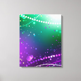 Mardi Gras Festive Purple Background Canvas Print