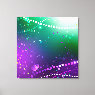 Mardi Gras Festive Purple Background Canvas Print