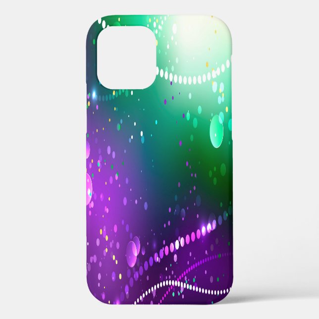 Mardi Gras Festive Purple Background Case-Mate iPhone Case (Back)