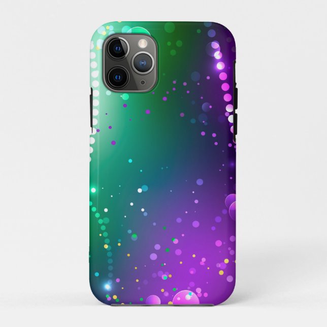 Mardi Gras Festive Purple Background Case-Mate iPhone Case (Back)
