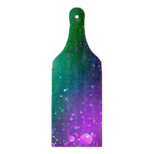 Mardi Gras Festive Purple Background Cutting Board