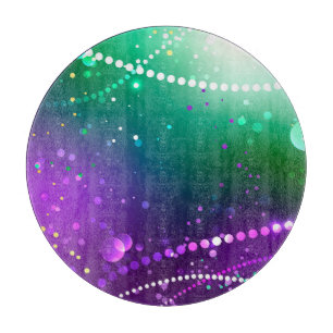 Mardi Gras Festive Purple Background Cutting Board