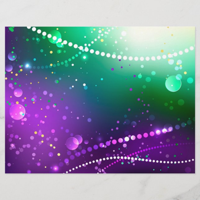 Mardi Gras Festive Purple Background Flyer (Front)