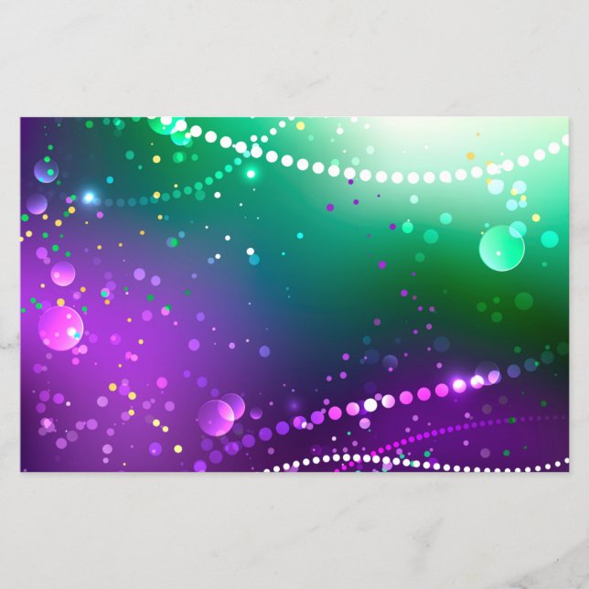 Mardi Gras Festive Purple Background Flyer (Front)