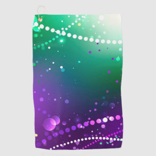 Mardi Gras Festive Purple Background Golf Towel