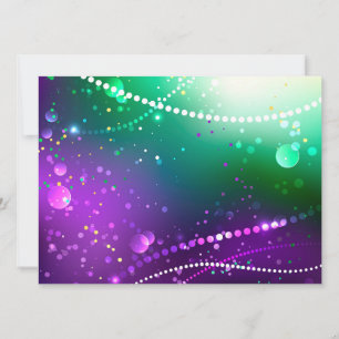 Mardi Gras Festive Purple Background Holiday Card