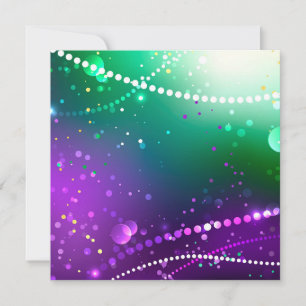 Mardi Gras Festive Purple Background Invitation