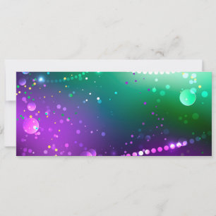 Mardi Gras Festive Purple Background Invitation