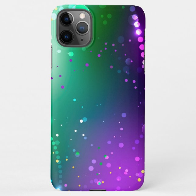 Mardi Gras Festive Purple Background iPhone Case (Back)