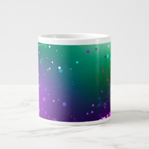 Mardi Gras Festive Purple Background Large Coffee Mug