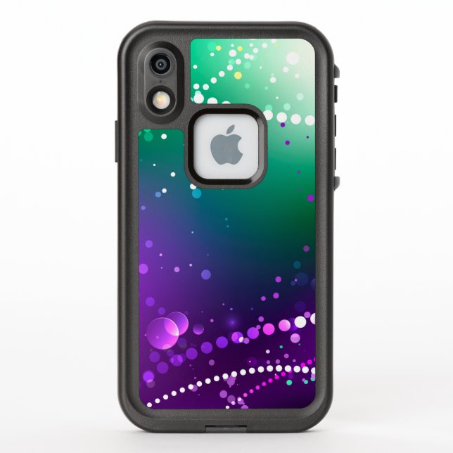 Mardi Gras Festive Purple Background LifeProof iPhone Case (Back)