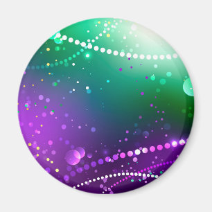 Mardi Gras Festive Purple Background Magnet