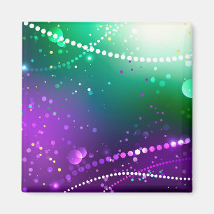 Mardi Gras Festive Purple Background Magnet