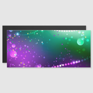 Mardi Gras Festive Purple Background Magnetic Invitation