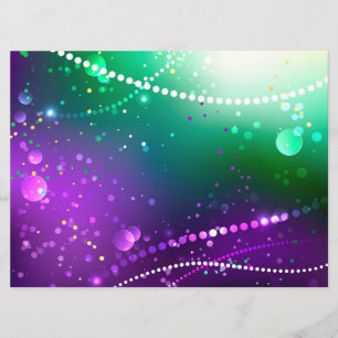 Mardi Gras Festive Purple Background Menu