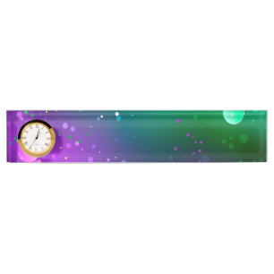 Mardi Gras Festive Purple Background Nameplate