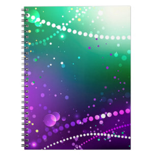 Mardi Gras Festive Purple Background Notebook