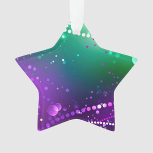 Mardi Gras Festive Purple Background Ornament