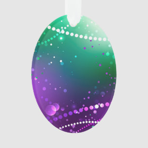 Mardi Gras Festive Purple Background Ornament