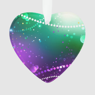 Mardi Gras Festive Purple Background Ornament