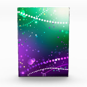 Mardi Gras Festive Purple Background Photo Block