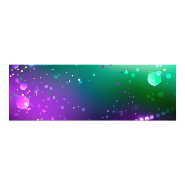 Mardi Gras Festive Purple Background Photo Print (Front)
