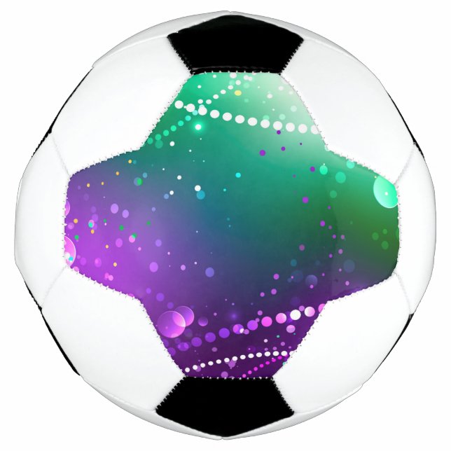 Mardi Gras Festive Purple Background Soccer Ball (Front)
