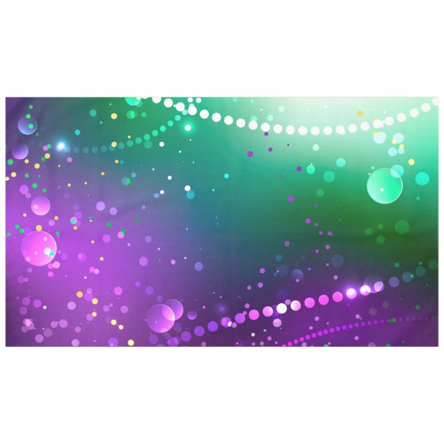 Mardi Gras Festive Purple Background Tablecloth (Front (Horizontal))