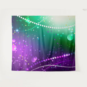 Mardi Gras Festive Purple Background Tapestry