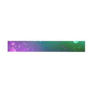 Mardi Gras Festive Purple Background Wrap Around Label