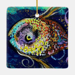 Mardi Gras Fish Ornament