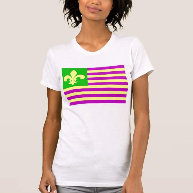Mardi Gras Flag T-Shirt (Front)