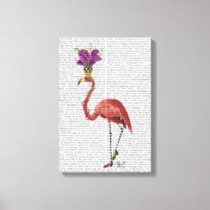 Mardi Gras Flamingo Full Canvas Print