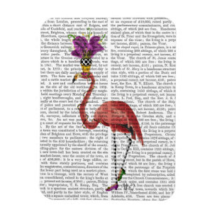 Mardi Gras Flamingo Full Magnet