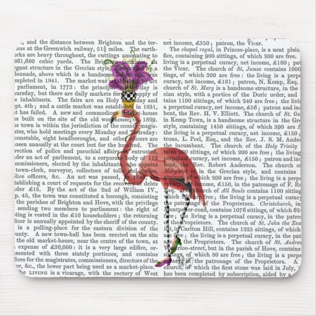 Mardi Gras Flamingo Full Mouse Pad (Front)