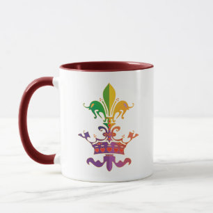 Mardi Gras Fleur de Crown Mug