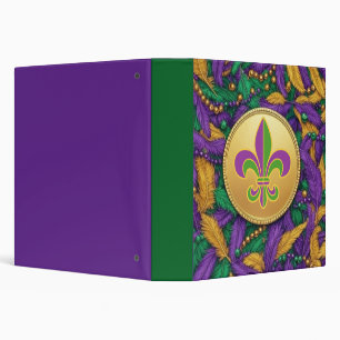 Mardi Gras Fleur de lis Binder
