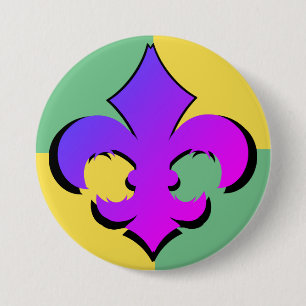 Mardi Gras   Fleur De Lis Buttons