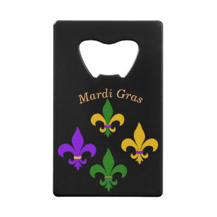 Mardi Gras Fleur de Lis Credit Card Bottle Opener