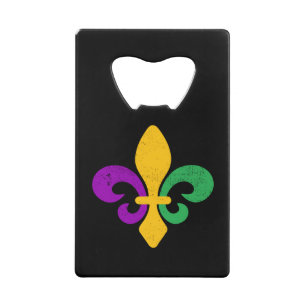 Mardi Gras Fleur De Lis Credit Card Bottle Opener