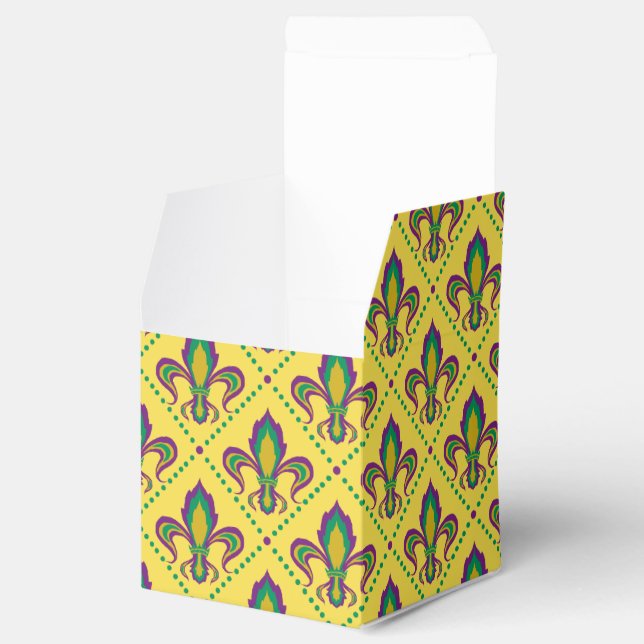 Mardi Gras Fleur De Lis Favor Box (Opened)