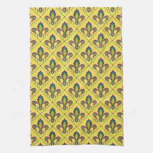 Mardi Gras Fleur De Lis Kitchen Towel