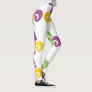 Mardi Gras Fleur de Lis Leggings