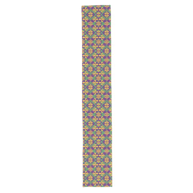 Mardi Gras fleur de lis Long Table Runner (Front)