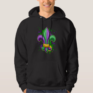 Mardi Gras Fleur De Lis Paint Splatter for men wom Hoodie