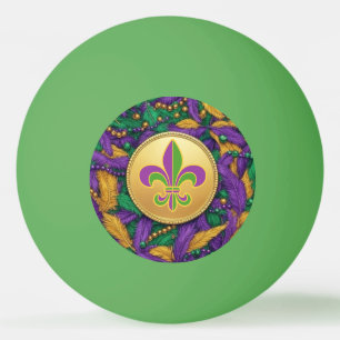 Mardi Gras Fleur de lis Ping Pong Ball