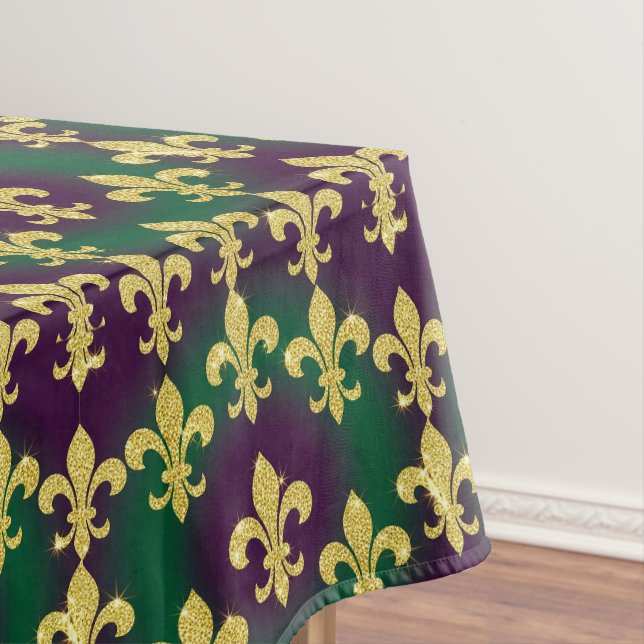 Mardi Gras Fleur De Lis Tablecloth (In Situ)