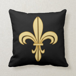 Mardi Gras Fleur De Lis Throw Pillow
