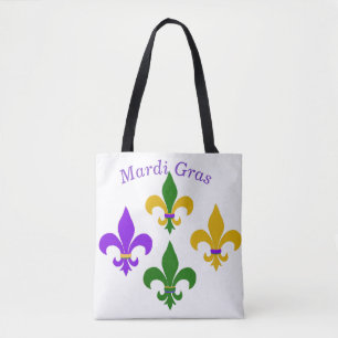 Mardi Gras Fleur de Lis Tote Bag