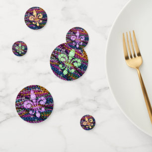 Mardi Gras Fleur de Lys Confetti